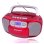 Radio CD Portatile Roadstar RCR-4635UMP/RD 3,6W RMS USB AUX Cassette Display LCD Rosso