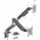 TooQ DB4132TNR-G Soporte de Mesa Giratorio/Inclinable para 2 Monitores 17"-32" VESA 100x100 Máx 9Kg
