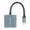 Nanocable Cable Conversor USB Tipo-C Macho a DVI-D (24+1) Hembra 15cm Gris