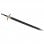 Amont Replik des Schwertes von Geralt De Rivia The Witcher mit schwarzer Lederscheide, 121,5 cm