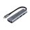 Lindy Hub USB 3.2 Gen 2 aluminio gris 4 puertos 10 Gbps con Ethernet tipo C y A