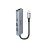 Lindy Hub USB 3.2 Gen 2 aluminio gris 4 puertos 10 Gbps con Ethernet tipo C y A