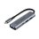 Lindy Hub USB 3.2 Gen 2 aluminio gris 4 puertos 10 Gbps con Ethernet tipo C y A