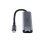 Lindy Hub USB 3.2 Gen 2 aluminio gris 4 puertos 10 Gbps con Ethernet tipo C y A