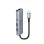 Lindy Hub USB 3.2 Gen 2 aluminio gris 4 puertos 10 Gbps con Ethernet tipo C y A