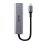 Lindy Hub USB 3.2 Gen 2 aluminio gris 4 puertos 10 Gbps con Ethernet tipo C y A