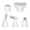 Ailoria Evapore Lot de 5 têtes de rechange de rasage blanches