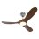 CasaFan Eco Genuino-L 122 BN-NB Deckenventilator mit Licht und Fernbedienung, 17 W, 122 cm, Walnuss