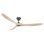 CasaFan 318018 Eco Original Deckenventilator mit Fernbedienung, 30 W, 180 cm, Massivholz/Schwarz