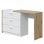 Home Heavenly Cory Escritorio Multifuncion con 3 Cajones Roble/Blanco