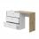 Home Heavenly Cory Escritorio Multifuncion con 3 Cajones Roble/Blanco