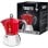 Cafetera Italiana Bialetti Moka Induktion 0,28L 6 tazas aluminio/acero roja