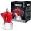 Cafetera Italiana Bialetti Moka Induktion 0,28L 6 tazas aluminio/acero roja