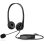 Auriculares HP G2 com cabo USB, microfone com cancelamento de ruído, conforto escritório, preto