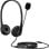 Auriculaires HP G2 filaires USB-A usage bureau avec réduction de bruit microphone, noir
