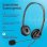 Auriculares HP G2 com cabo USB, microfone com cancelamento de ruído, conforto escritório, preto