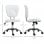 Vinsetto Silla de Oficina Altura Ajustable Inclinable Blanca