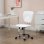 Vinsetto Silla de Oficina Altura Ajustable Inclinable Blanca