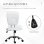 Vinsetto Silla de Oficina Altura Ajustable Inclinable Blanca