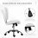 Vinsetto Silla de Oficina Altura Ajustable Inclinable Blanca