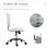 Vinsetto Silla de Oficina Altura Ajustable Inclinable Blanca