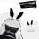 Vinsetto Silla Gaming Racing Giratoria Cuero PU con Altura Ajustable Blanca/Negra