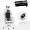 Vinsetto Silla Gaming Racing Giratoria Cuero PU con Altura Ajustable Blanca/Negra