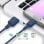 Câble Micro-USB Recyclable Ecologique Just Green Intensité 2.1a 2m Bleu
