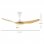 Homcom Ventilador de Techo con Luz y Mando 20.5W 132cm 3 Aspas Madera/Blanco