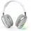 Gembird BHP-LED-02-W Casque stéréo Bluetooth avec effet de lumière LED blanche