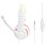 Auriculares Gembird MHS-03-WTRD con cable jack 3,5 mm, micrófono boom, para llamadas y música, rojo y blanco