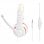 Gembird MHS-03-WTRD Auriculares Estéreo con Micrófono Blanco con Aro Rojo