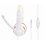 Auriculares Gembird MHS-03-WTRD con cable jack 3,5 mm, micrófono boom, para llamadas y música, rojo y blanco