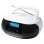 Radio CD Sunstech CRUSM400WT 2W RMS USB AUX MP3 Portable Blanc