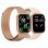 DCU Tecnologic Colorful 2 Reloj Smartwatch Dorado con Correas Metal Dorada y Silicona Rosa