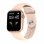 DCU Tecnologic Colorful 2 Reloj Smartwatch Dorado con Correas Metal Dorada y Silicona Rosa