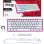 HyperX Alloy Origins 60 Rosa Teclado Mecânico para Jogos RGB HX Vermelho Inglês EUA