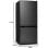 Infiniton FGC-A122N Frigorífico Combi No Frost E Acero Inoxidable Negro