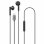Auriculares Celly UP1100 com cabo USB-C preto para chamadas e música