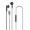 Auriculares Celly UP1100 com cabo USB-C preto para chamadas e música
