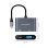 Nanocable 10.16.4303 USB-C auf HDMI/VGA Adapter 15 cm Grau