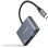 Nanocable 10.16.4303 USB-C auf HDMI/VGA Adapter 15 cm Grau