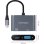 Nanocable 10.16.4303 USB-C auf HDMI/VGA Adapter 15 cm Grau