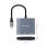 Nanocable Conversor USB Tipo-C a HDMI 4K Hembra /USB Hembra/USB Tipo-C 15cm Gris
