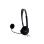 Auriculares Nilox con cable Jack 3.5 mm, micrófono ajustable, uso oficina, color negro