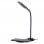 Lampada da scrivania Gembird con caricabatterie wireless Nera