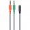 Gembird CCA-418 Audio-Adapterkabel, 3,5 mm Buchse auf 2 x 3,5 mm Stecker, 0,2 m
