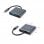 Nanocable USB-C-zu-HDMI/VGA/USB3.0/PD-Konverter 15 cm Grau