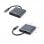 Nanocable USB-C auf 2xHDMI/USB2.0/PD Konverter 15 cm Grau