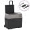 vidaXL Geleira Portátil com Rodas e Adaptador de Corrente 12-24V/100-240V 40L Preto/Cinzento